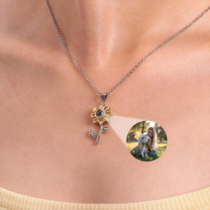 Sunflower Photo Necklace